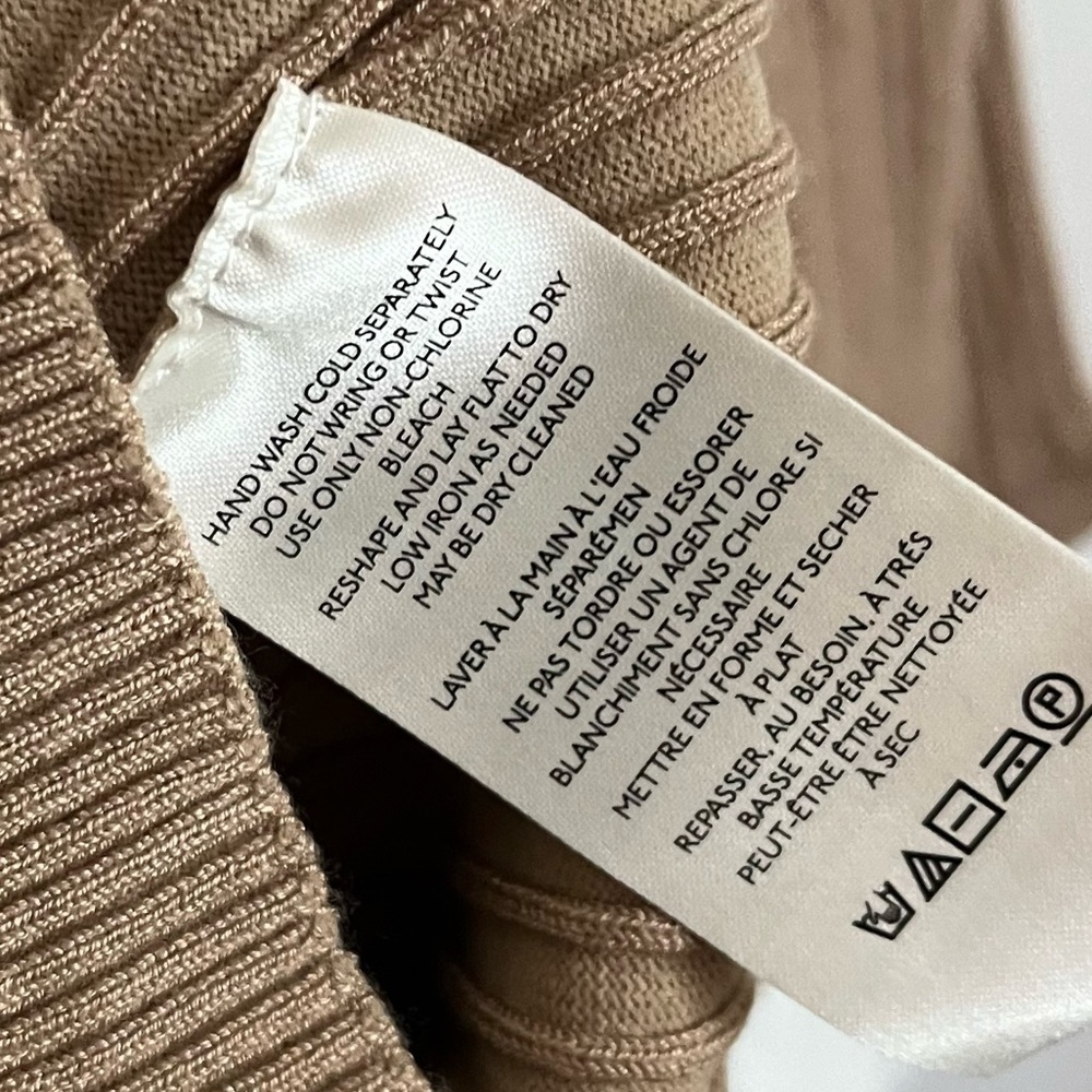 By Anthropologie • Caramel White Ribbed Polo Dress - Picture 7 of 9